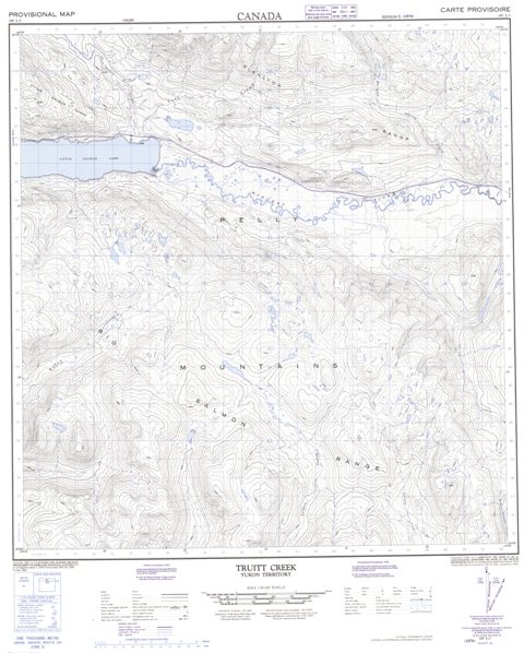 Truitt Creek Topographic Paper Map 105L01 at 1:50,000 scale