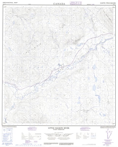 Little Salmon River Topographic Paper Map 105L03 at 1:50,000 scale