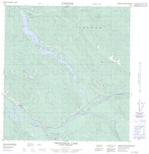 Frenchman Lake Topographic Paper Map 105L04 at 1:50,000 scale