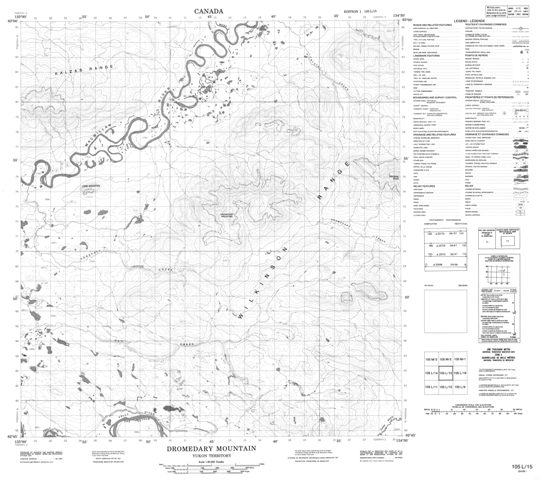 Dromedary Mountain Topographic Paper Map 105L15 at 1:50,000 scale