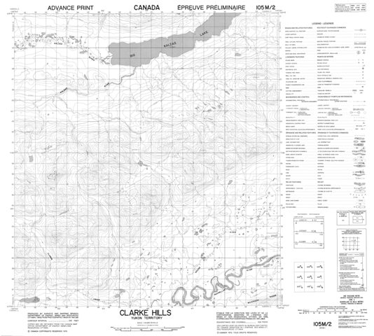 Clarke Hills Topographic Paper Map 105M02 at 1:50,000 scale