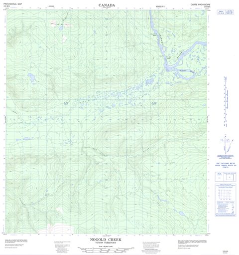 Nogold Creek Topographic Paper Map 105M06 at 1:50,000 scale
