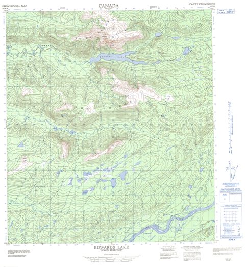Edwards Lake Topographic Paper Map 105M09 at 1:50,000 scale