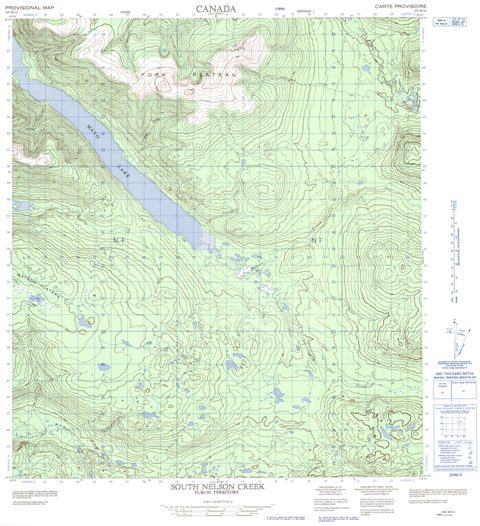 South Nelson Creek Topographic Paper Map 105M10 at 1:50,000 scale