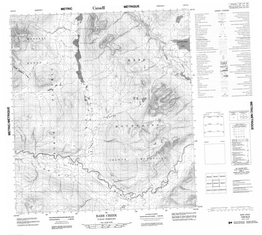 Barr Creek Topographic Paper Map 105N02 at 1:50,000 scale