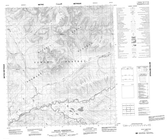 Mount Armstrong Topographic Paper Map 105N03 at 1:50,000 scale