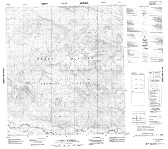 Plateau Mountain Topographic Paper Map 105N04 at 1:50,000 scale