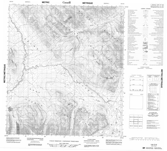 No Title Topographic Paper Map 105O09 at 1:50,000 scale