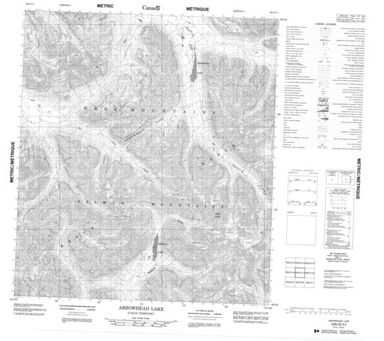 Arrowhead Lake Topographic Paper Map 105O11 at 1:50,000 scale