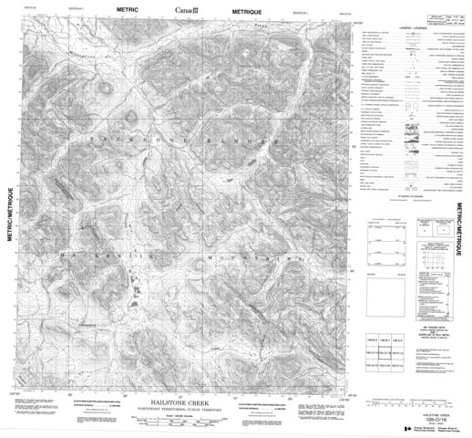 Hailstone Creek Topographic Paper Map 105O16 at 1:50,000 scale