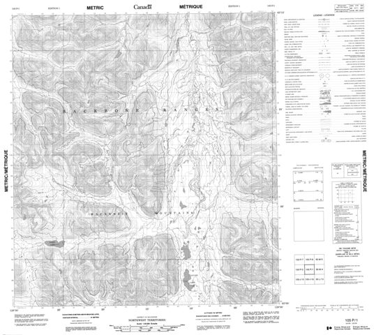 No Title Topographic Paper Map 105P01 at 1:50,000 scale