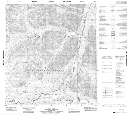 No Title Topographic Paper Map 105P02 at 1:50,000 scale