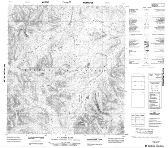Christie Pass Topographic Paper Map 105P04 at 1:50,000 scale