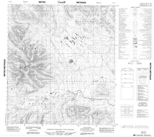 No Title Topographic Paper Map 105P05 at 1:50,000 scale