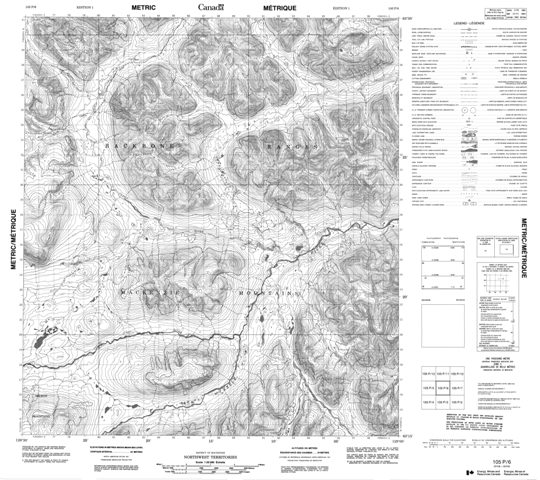 No Title Topographic Paper Map 105P06 at 1:50,000 scale