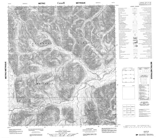 No Title Topographic Paper Map 105P08 at 1:50,000 scale