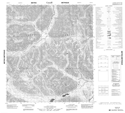 No Title Topographic Paper Map 105P10 at 1:50,000 scale