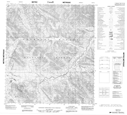 No Title Topographic Paper Map 105P12 at 1:50,000 scale