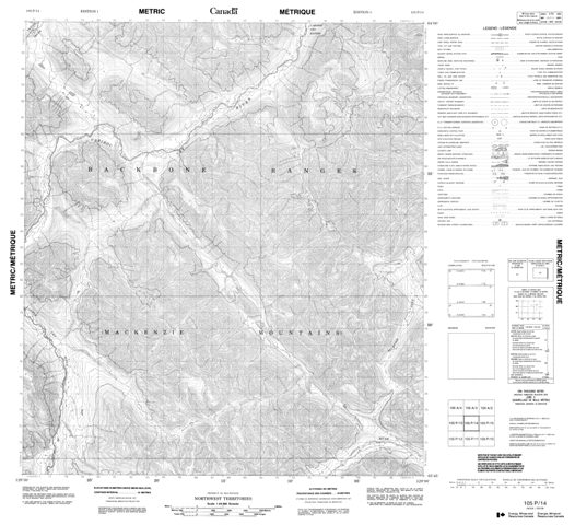 No Title Topographic Paper Map 105P14 at 1:50,000 scale
