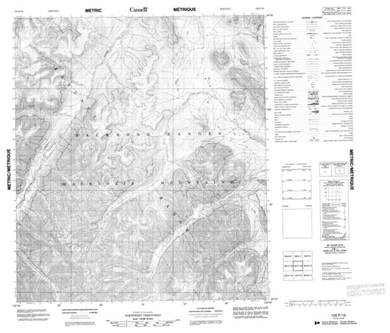 No Title Topographic Paper Map 105P16 at 1:50,000 scale