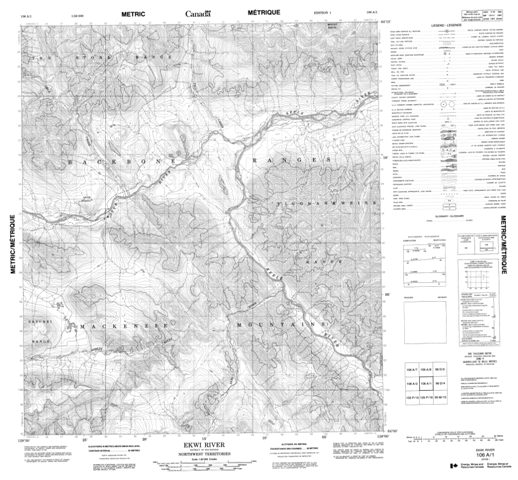 Ekwi River Topographic Paper Map 106A01 at 1:50,000 scale