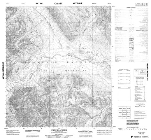 Anthill Creek Topographic Paper Map 106A02 at 1:50,000 scale