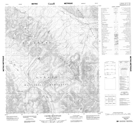 Cache Mountain Topographic Paper Map 106A08 at 1:50,000 scale