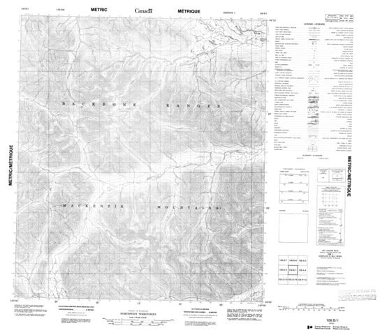 No Title Topographic Paper Map 106B01 at 1:50,000 scale