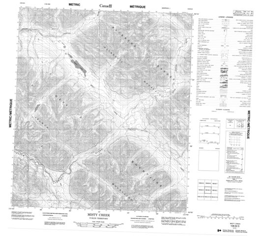 Misty Creek Topographic Paper Map 106B03 at 1:50,000 scale