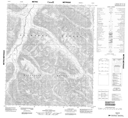 No Title Topographic Paper Map 106B09 at 1:50,000 scale