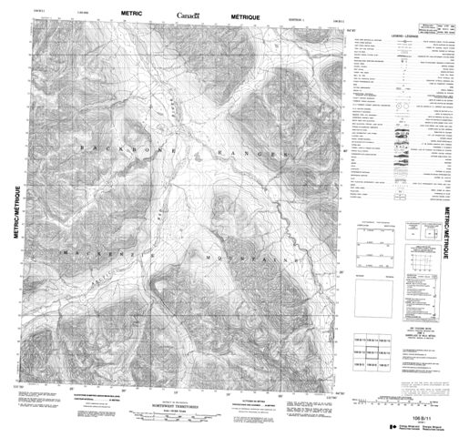No Title Topographic Paper Map 106B11 at 1:50,000 scale