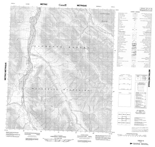 No Title Topographic Paper Map 106B14 at 1:50,000 scale