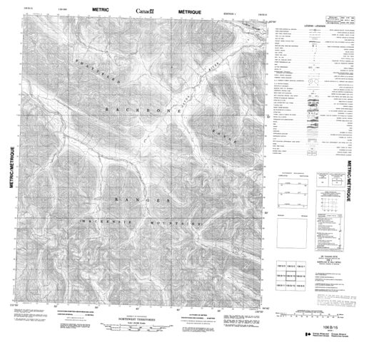No Title Topographic Paper Map 106B15 at 1:50,000 scale