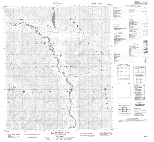 Fairchild Lake Topographic Paper Map 106C13 at 1:50,000 scale