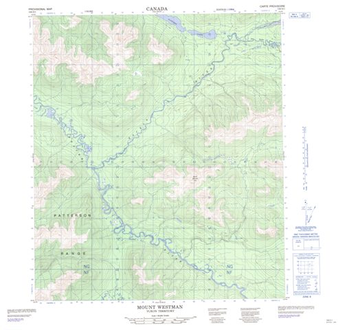 Mount Westman Topographic Paper Map 106D01 at 1:50,000 scale