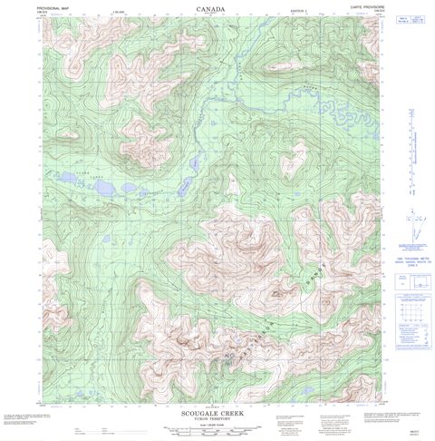 Scougale Creek Topographic Paper Map 106D02 at 1:50,000 scale