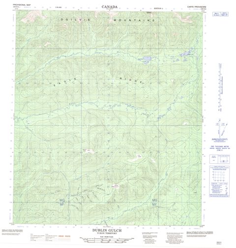 Dublin Gulch Topographic Paper Map 106D04 at 1:50,000 scale