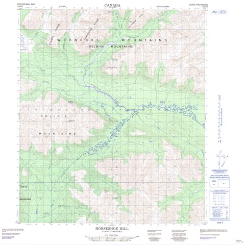 Horseshoe Hill Topographic Paper Map 106D06 at 1:50,000 scale
