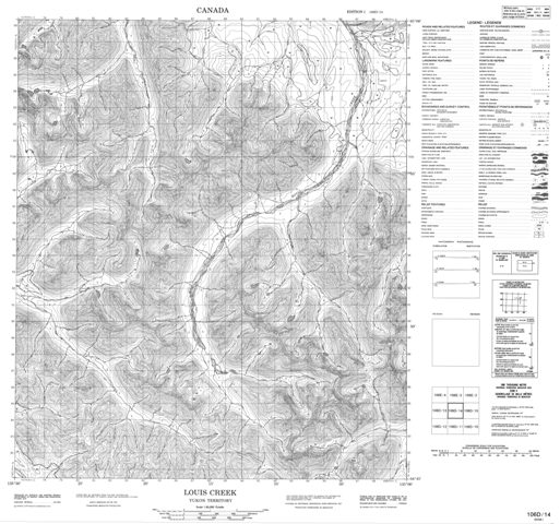 Louis Creek Topographic Paper Map 106D14 at 1:50,000 scale