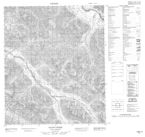 Slats Creek Topographic Paper Map 106D16 at 1:50,000 scale
