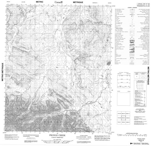 Prongs Creek Topographic Paper Map 106E05 at 1:50,000 scale