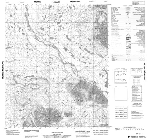 No Title Topographic Paper Map 106E07 at 1:50,000 scale