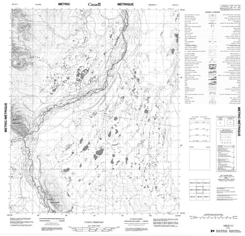 No Title Topographic Paper Map 106E11 at 1:50,000 scale