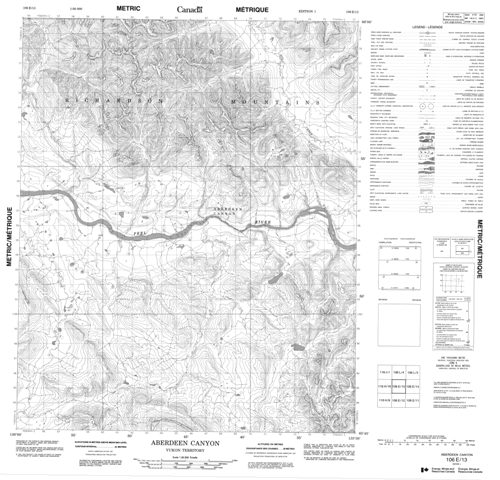 Aberdeen Canyon Topographic Paper Map 106E13 at 1:50,000 scale