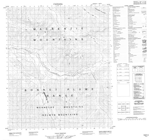 No Title Topographic Paper Map 106F04 at 1:50,000 scale