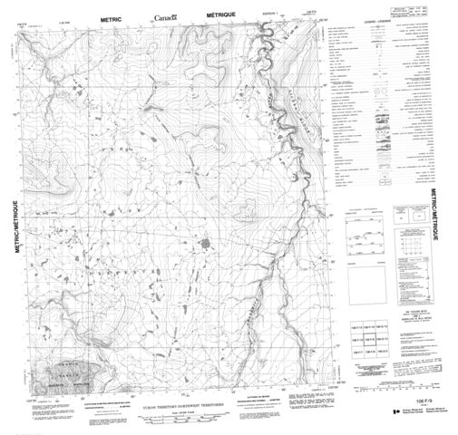 No Title Topographic Paper Map 106F09 at 1:50,000 scale