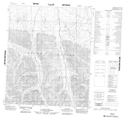 No Title Topographic Paper Map 106G05 at 1:50,000 scale