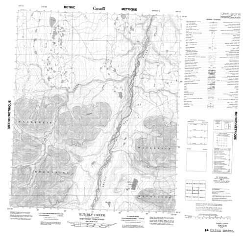Rumbly Creek Topographic Paper Map 106G06 at 1:50,000 scale
