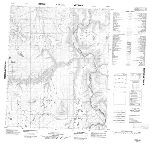 No Title Topographic Paper Map 106G11 at 1:50,000 scale