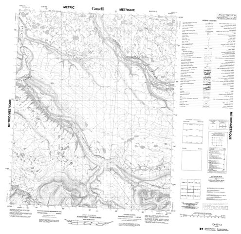 No Title Topographic Paper Map 106G13 at 1:50,000 scale